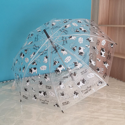 Parasole per cani di cartoni animati per i bisogni quotidiani Materiale del pannello Pongee e maniglia di rivestimento in gomma