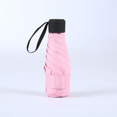 Doni d'affari ombrello nero telescopico popolare con albero in acciaio 5 volte mini tasca UV