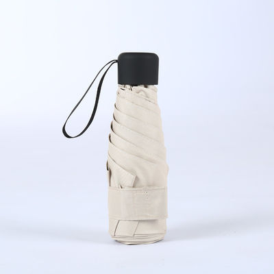 Doni d'affari ombrello nero telescopico popolare con albero in acciaio 5 volte mini tasca UV