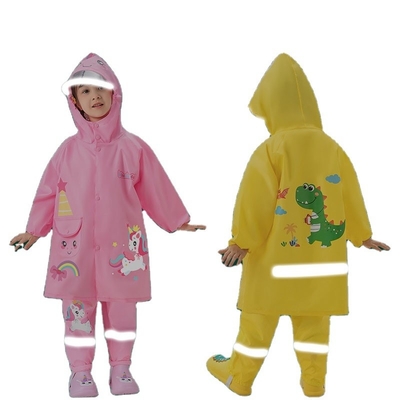 Cartone animato Mantello da pioggia per bambini Materiale Oxford Colore personalizzato