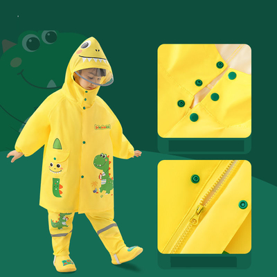 Cartone animato Mantello da pioggia per bambini Materiale Oxford Colore personalizzato