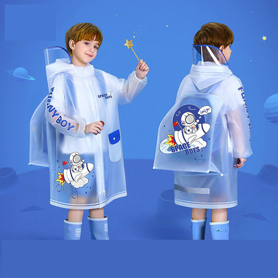 BOYS Mantello da pioggia leggero per bambini per bambini e scuola elementare Stampa personalizzata del logo
