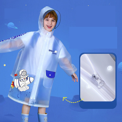 BOYS Mantello da pioggia leggero per bambini per bambini e scuola elementare Stampa personalizzata del logo