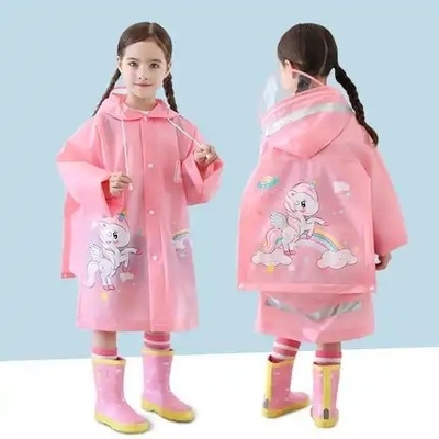 Proteggete i vostri piccoli dalla pioggia Ponchos pluviali riutilizzabili con cappuccio e maniche