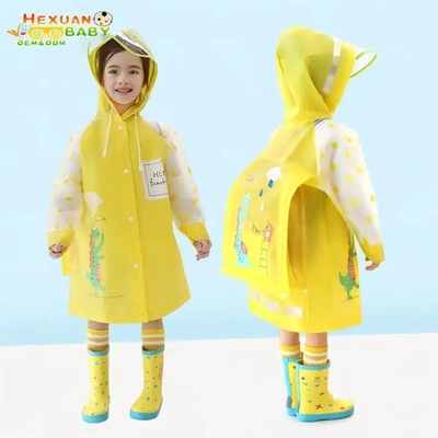 Proteggete i vostri piccoli dalla pioggia Ponchos pluviali riutilizzabili con cappuccio e maniche