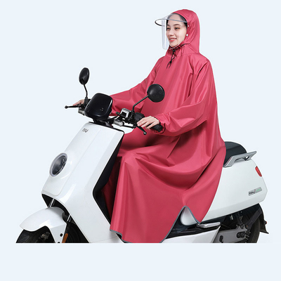 Semplicemente elegante uomo e donna bici elettrica Poncho in 100% poliestere Pongee