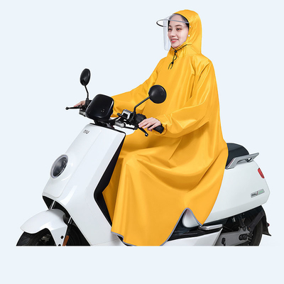 Semplicemente elegante uomo e donna bici elettrica Poncho in 100% poliestere Pongee