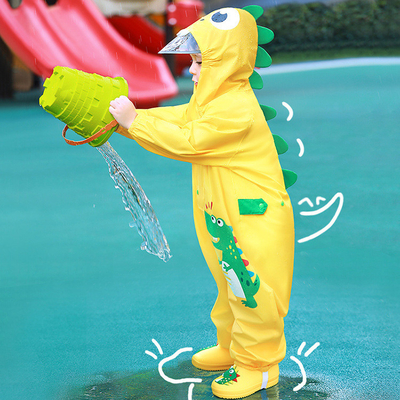 Giardini d'infanzia attrezzatura per la pioggia per bambini con animazione di dinosauri Stampa per attività all'aperto