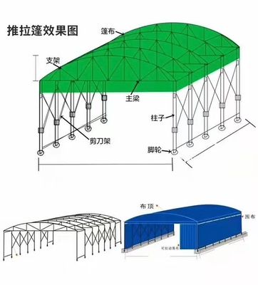 Tenda pieghevole facile per camion Garage Tenda impermeabile per autolavaggio