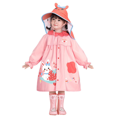 Polyester Taffeta Cappotto da pioggia per bambini Stampa di cartoni animati per avventure all'aperto delle ragazze