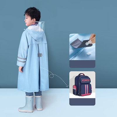 Abbigliamento per la pioggia per escursioni all'aperto Bambini poliestere cartone animato impermeabile in un pezzo con logo personalizzato