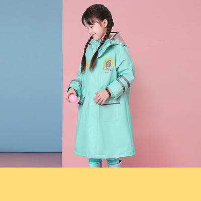 Abbigliamento per la pioggia per escursioni all'aperto Bambini poliestere cartone animato impermeabile in un pezzo con logo personalizzato