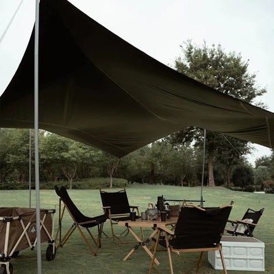 Tenda per campeggio a tela in alluminio UPF 50 Canopy Rifugio solare Portatile Grande spiaggia da picnic