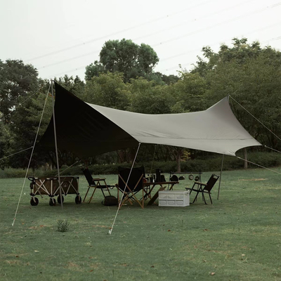 Tenda per campeggio a tela in alluminio UPF 50 Canopy Rifugio solare Portatile Grande spiaggia da picnic