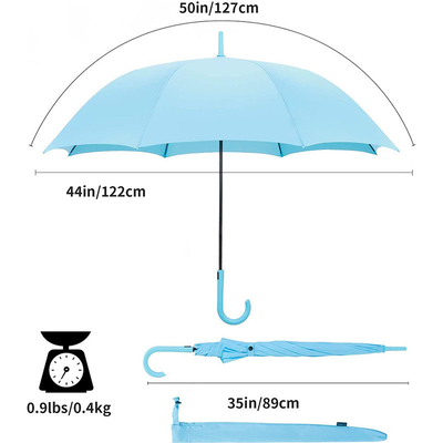 Full Fiber Customized Integrated Bending Handle Golf Umbrella Pubblicità aperta automatica