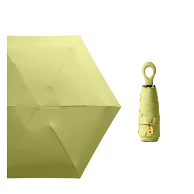 6 capsule pieghevoli ombrello solare mini compatto portabile protezione UV ombrello pieghevole femminile