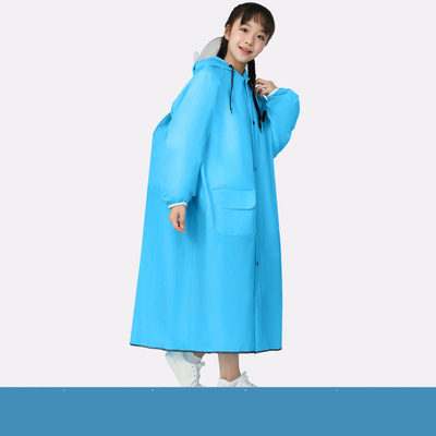Viaggio scolastico Abbigliamento da pioggia Poncho con cerniera a grande bordo con striscia riflettente e design impermeabile