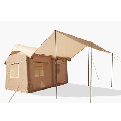 Tenda a tela gonfiabile per turisti in tela grande per campeggio in famiglia all'aperto