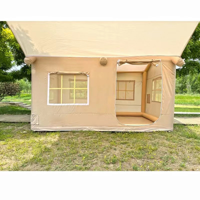Tenda a tela gonfiabile per turisti in tela grande per campeggio in famiglia all'aperto