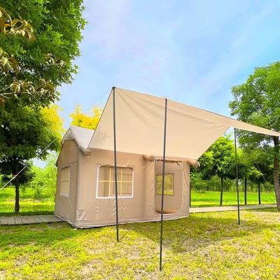 Tenda a tela gonfiabile per turisti in tela grande per campeggio in famiglia all'aperto