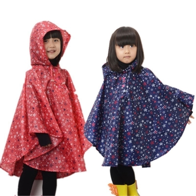 Alunni delle scuole elementari impermeabile leggero e carino Baby Star Cape Poncho Manufacture