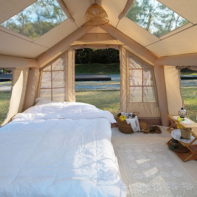 Grandi tende di tela Glamping cabina tenda tenda e abito incluso per spaziosa vita all'aperto