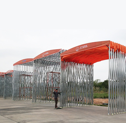 Tenda di parcheggio in acciaio galvanizzato a telaio per lo stretching