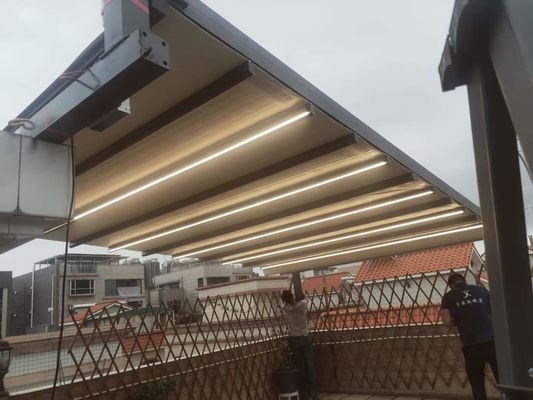 Controllo a distanza Operazione Canopy elettrico per grandi alluvioni Sala tenda mobile di stoccaggio