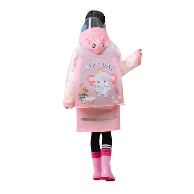 Giorno di pioggia imperdibile Cappotto da pioggia EVA per bambini con disegno di animazione e copertura completa del corpo