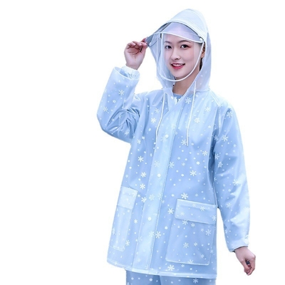 Indumenti da uomo e da donna in tessuto di PVC spessore Mantello da pioggia Pantaloni da pioggia Costume per uomini e donne Stampa personalizzata del logo