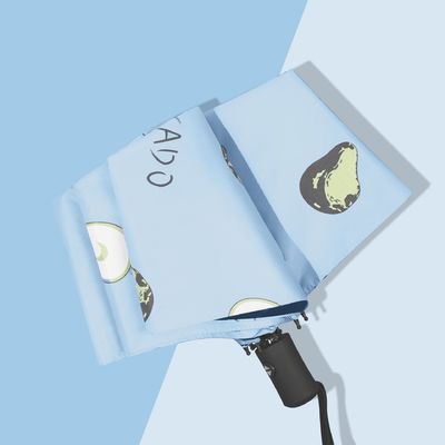 Acciaio di metallo Sunny Rain Creativo ombrello solare con logo stampato e controllo manuale