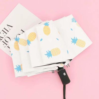 Acciaio di metallo Sunny Rain Creativo ombrello solare con logo stampato e controllo manuale