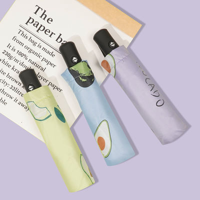 Acciaio di metallo Sunny Rain Creativo ombrello solare con logo stampato e controllo manuale