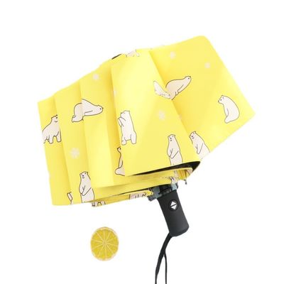Acciaio di metallo Sunny Rain Creativo ombrello solare con logo stampato e controllo manuale