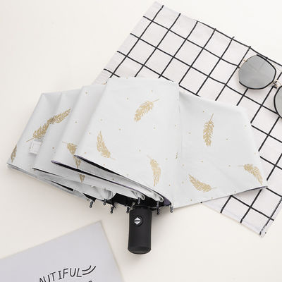 Acciaio di metallo Sunny Rain Creativo ombrello solare con logo stampato e controllo manuale