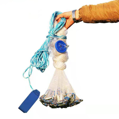 Rete da pesca di nylon a nodo singolo di 6 ft con catena di ferro saldata