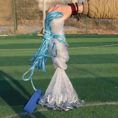 Rete da pesca di nylon a nodo singolo di 6 ft con catena di ferro saldata
