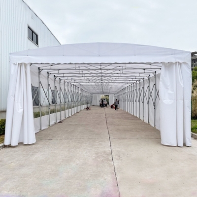 Avvolgente per eventi all'aperto con telaio in acciaio galvanizzato per parcheggi facili e tenda stampata su misura