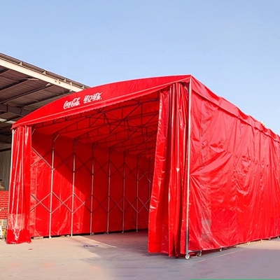 Avvolgente per eventi all'aperto con telaio in acciaio galvanizzato per parcheggi facili e tenda stampata su misura