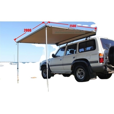 Tenda laterale di avvolgimento per auto con telaio in acciaio galvanizzato per campeggio e avventure all'aperto