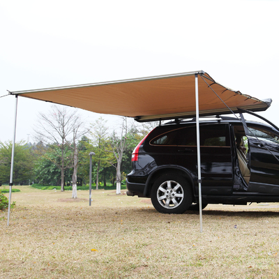 Tenda laterale di avvolgimento per auto con telaio in acciaio galvanizzato per campeggio e avventure all'aperto