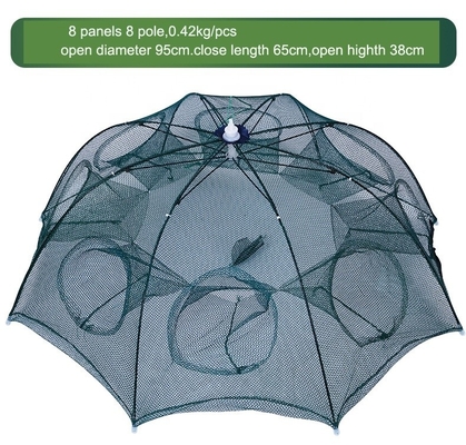 Reti da pesca portatili Trappole per l'esca a mano con maglia di 3 mm e piega di 65 cm