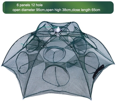 Reti da pesca portatili Trappole per l'esca a mano con maglia di 3 mm e piega di 65 cm