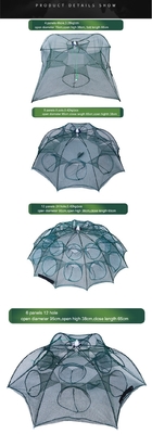 Reti da pesca portatili Trappole per l'esca a mano con maglia di 3 mm e piega di 65 cm