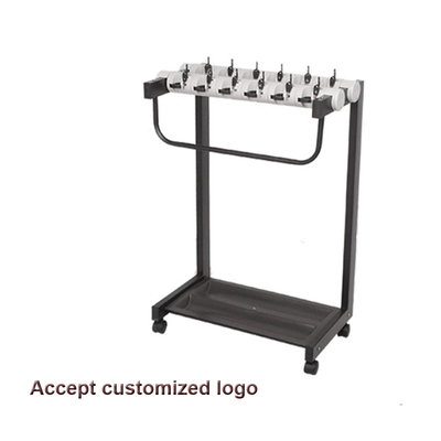 Black Metal Golf Club Push Pull Bike Cart Buggy Trolley Holder Stand ombrello per farmacie