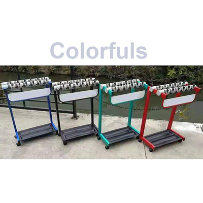 Black Metal Golf Club Push Pull Bike Cart Buggy Trolley Holder Stand ombrello per farmacie