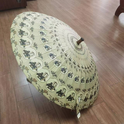 23 pollici 32 costole ombrello a prova di vento con stampe personalizzate del logo e tessuto di nylon da 100 T