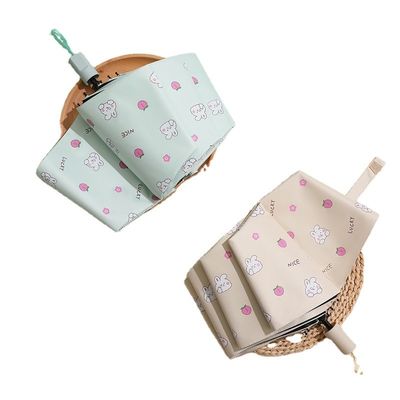 Manico rivestito di gomma Crema solare animalia di cartone animato ombrello per e portatile