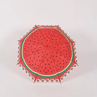 Manico curvo Frutta dritta Stampa ombrello per bambini Progettazione creativa per regali per bambini