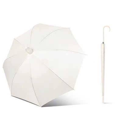Compagno di viaggio ombrello rettilineo con manicotto di plastica anti gocciolante copertura J maniglia bastone